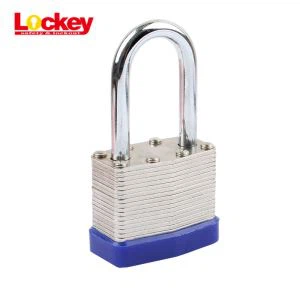 กุญแจมือเหล็กแข็งเคลือบกุญแจความปลอดภัย